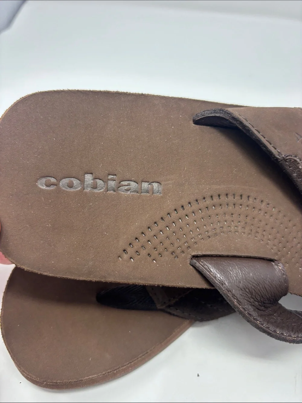 New Campo Del Sol by Cobian | Men's Brown Leather Flip Flop Sandals